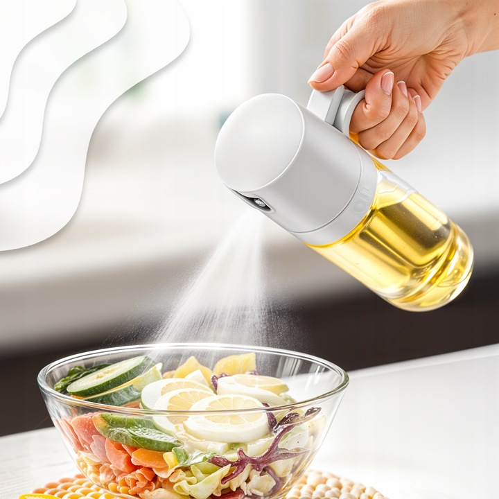 SPRYSKIWACZ DO OLIWY OLEJU KUCHENNY DOZOWNIK SZKLANY SPRAY Z RĄCZKĄ Kuketo