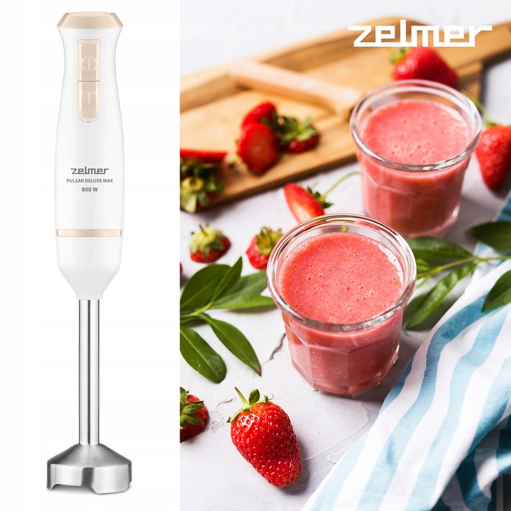 BLENDER RĘCZNY ZELMER KUCHENNY WIELOFUNKCYJNY MIKSER ROBOT TURBO 800W