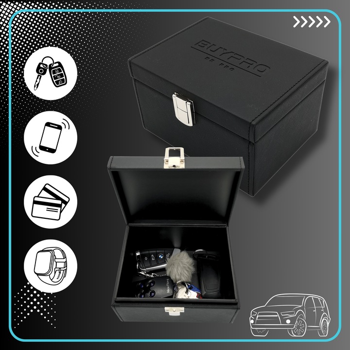 PUDEŁKO Faraday + Etui pokrowiec NA KLUCZYK KEYLESS Rfid ZESTAW + GRATIS