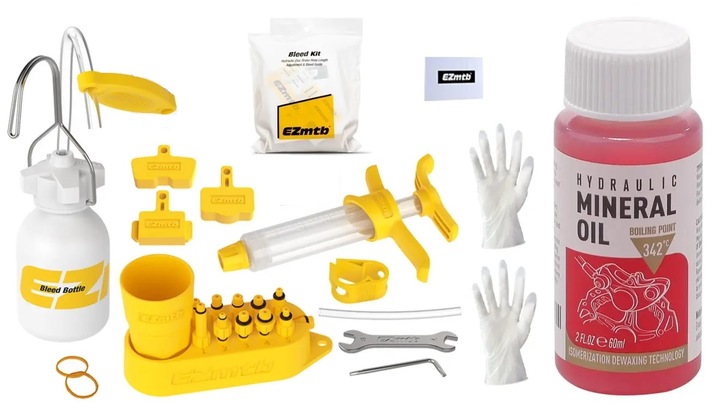 MEGA ZESTAW DO ODPOWIETRZANIA HAMULCÓW SHIMANO TEKTRO 2022 L-P + OLEJ 1 SZT