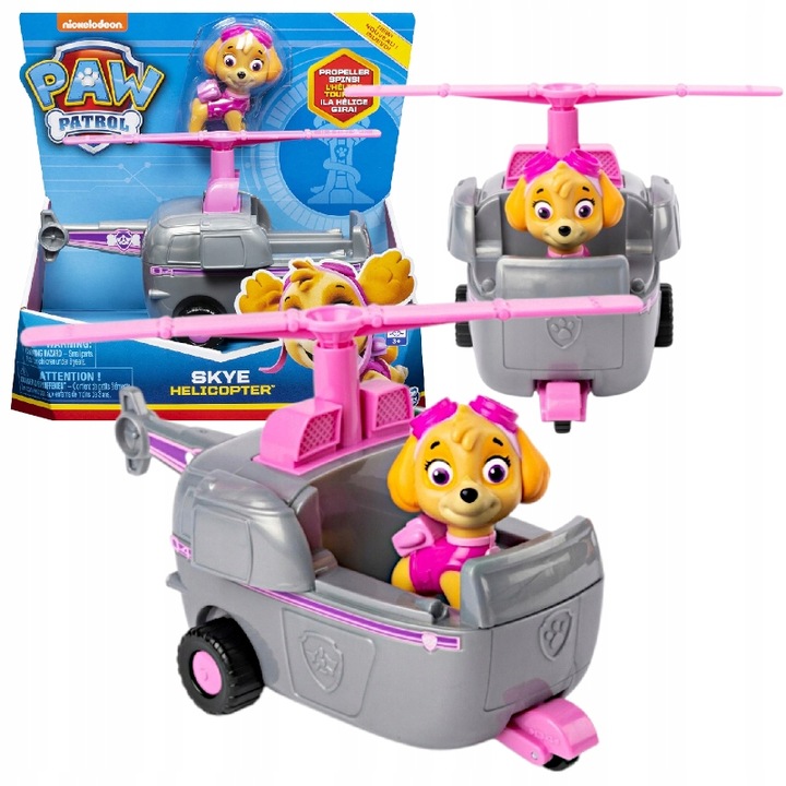 PSI PATROL SKYE POJAZD HELIKOPTER + FIGURKA 3+