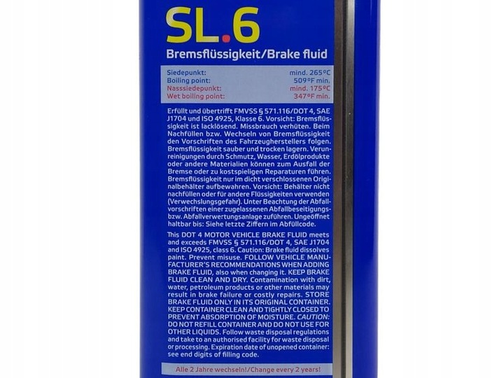 ATE DOT4 SL6 PŁYN HAMULCOWY ORYGINAŁ SL 6 ESP 1L