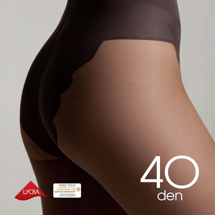 Rajstopy damskie wyszczuplające Lycra Conte STYLE 40 DEN czarne rozmiar 4