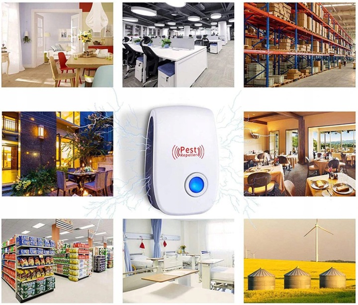 4 x WTYCZKA-ULTRADŹWIĘKOWY ODSTRASZACZ Szkodników, Myszy, Karaluchy,