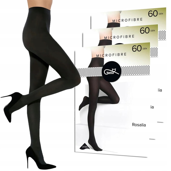 Wygodne Rajstopy Matowe Gatta Rosalia 60 Den Ciepła Mocna Mikrofibra 3-PAK
