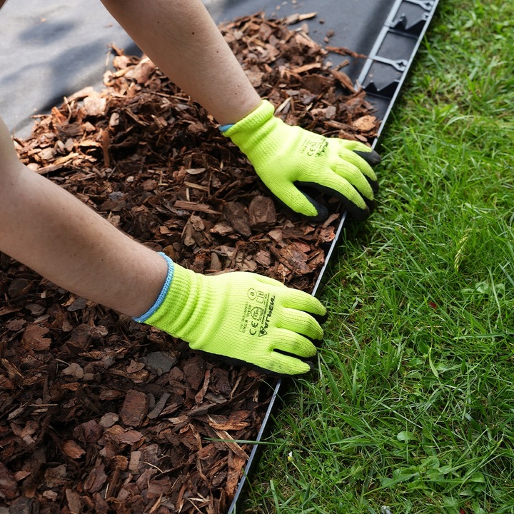 OBRZEŻE OGRODOWE 10m czarny 4,5cm trawnikowe border tworzywo + kotwy