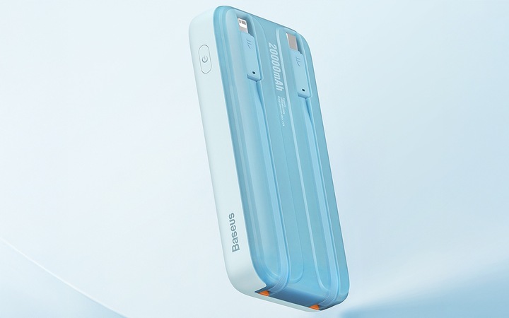 BASEUS POWER BANK SZYBKIE ŁADOWANIE 20000MAH 22.5W KABEL USB-C LIGHTNING