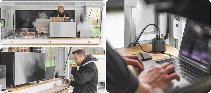 ŁADOWARKA GC POWERGAN 65W QC 3.0 + KABEL GC RAY USB-A/USB-C 200CM