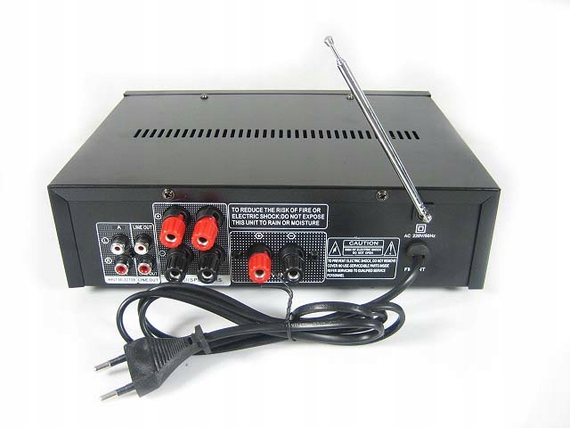 NAGŁOŚNIENIE KOLUMNY GŁOŚNIKOWE 400W + WZMACNIACZ BLUETOOTH USB SD + KABLE