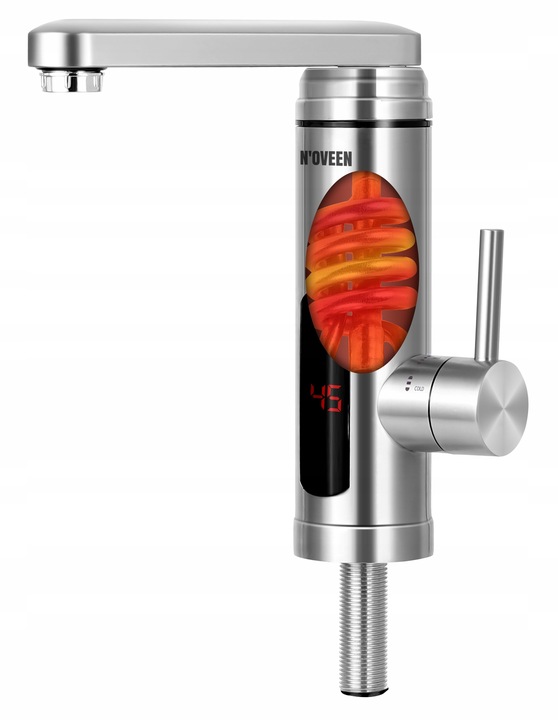 ELEKTRYCZNY PODGRZEWACZ WODY PRZEPŁYWOWY BATERIA KRAN OGRZEWACZ NOVEEN LED