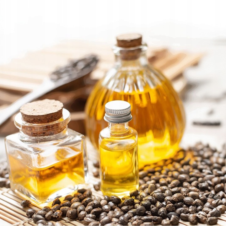 Olej ze słodkich migdałów 500ml i Olej rycynowy 500ml zestaw z pompkami