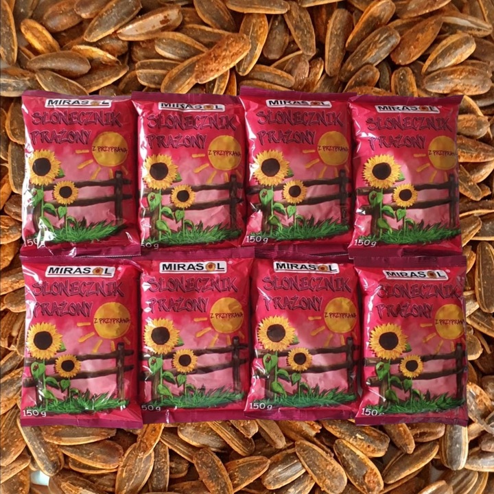 SŁONECZNIK PRAŻONY 150g Z PRZYPRAWĄ MIRASOL DUŻE ZIARNO