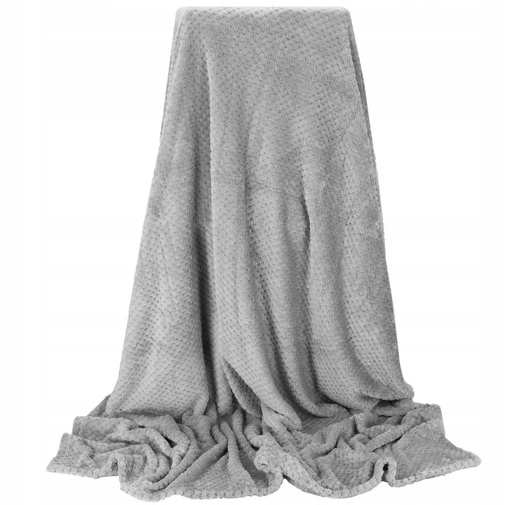 GRUBY KOC CIEPŁY NARZUTA DWUSTRONNA NA ŁÓŻKO KANAPĘ 150x200 cm PLED MIĘKKI