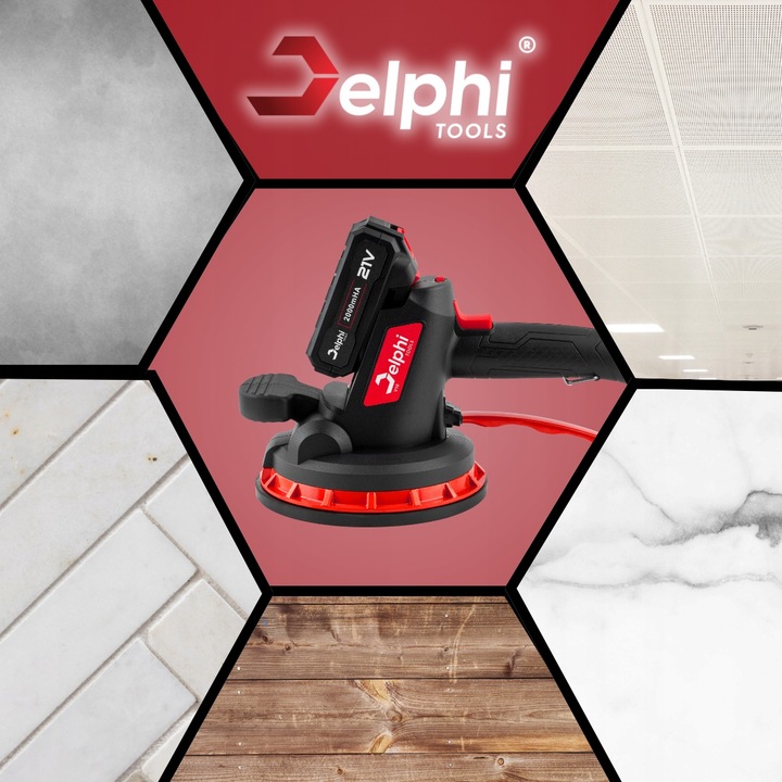 PRZYSSAWKA WIBRUJĄCA DO PŁYTEK WIBRATOR DO POZIOMOWANIA 2xAKU MOCNA 1000W