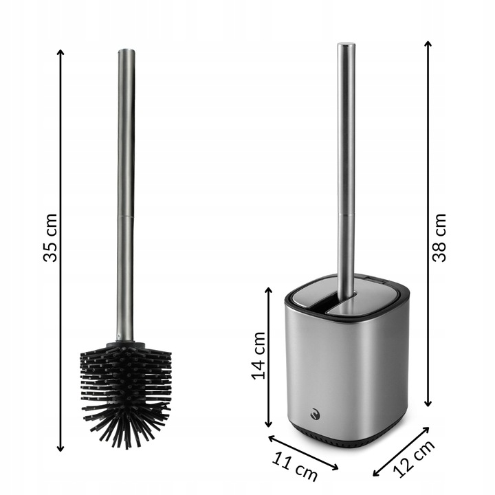 SZCZOTKA DO WC SILIKONOWA TOALETOWA UCHWYT STOJAK STAL NIERDZEWNA