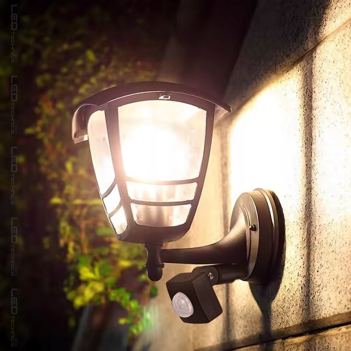 Lampa elewacyjna ogrodowa kinkiet zewnętrzny CZUJNIK RUCHU ZMIERZCHU