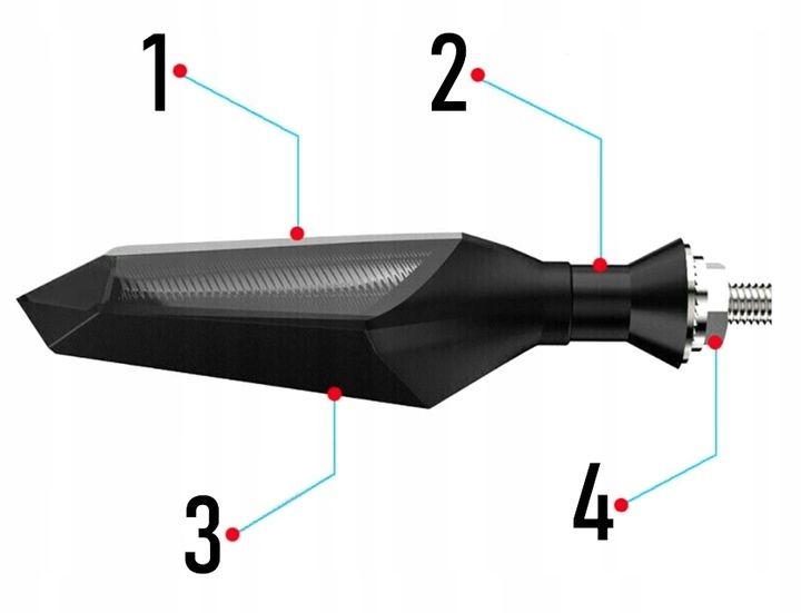 4X KIERUNKOWSKAZY MOTOCYKLOWE SKUTERA QUAD MOTOR DYNAMICZNE LED HOMOLOGACJA