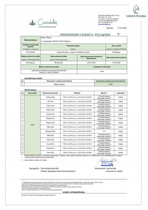 Olejek Konopny CBD Dla Psa 3% 11ml Bez THC Weterynaryjny