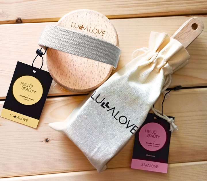 LULLALOVE SZCZOTKA DO MASAŻU CIAŁA NA SUCHO TAMPICO KLASYK OWALNA OSTRA