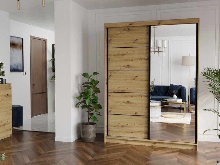 Szafa przesuwna Rivano I 150 cm z lustrem