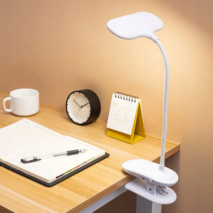 Lampka Na Biurko Biurkowa Na Klips LED 5W Ściemniana z Klipsem Na USB