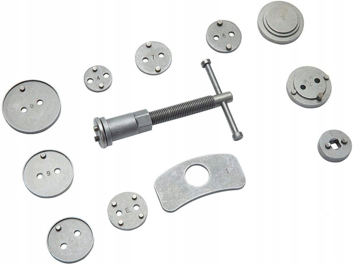 ZESTAW DO WYCISKANIA TŁOCZKÓW HAMULCOWYCH 12 EL.