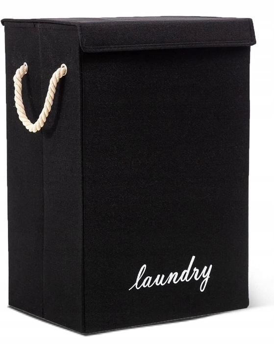 KOSZ NA PRANIE BIELIZNĘ WOLNOSTOJĄCY ORGANIZER SKŁĄDANY Z ZAMYKANIEM