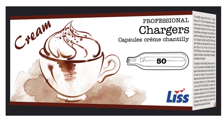 NABOJE DO BITEJ ŚMIETANY 50 SZT. LISS N2O 8G