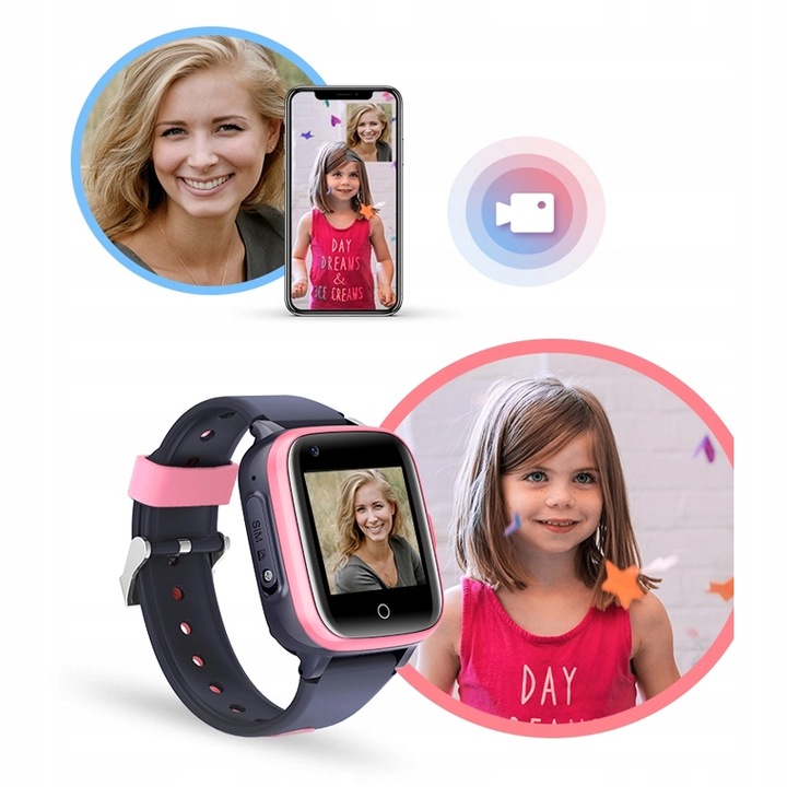 SMARTWATCH ZEGAREK TELEFON DLA DZIECI ROZMOWY SMS POLSKIE MENU GPS 4G