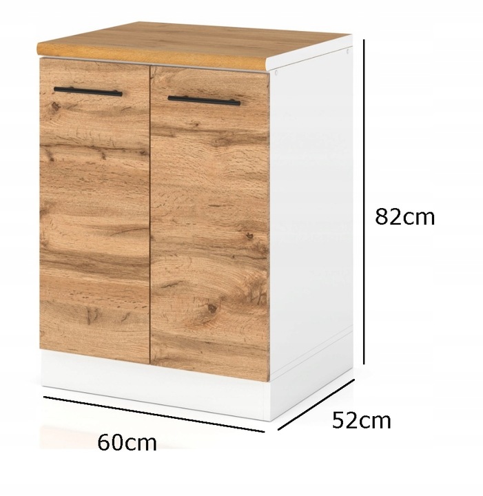 SZAFKA KUCHENNA DOLNA STOJĄCA DĄB WOTAN 60CM MEBLE KUCHENNE DO KUCHNI