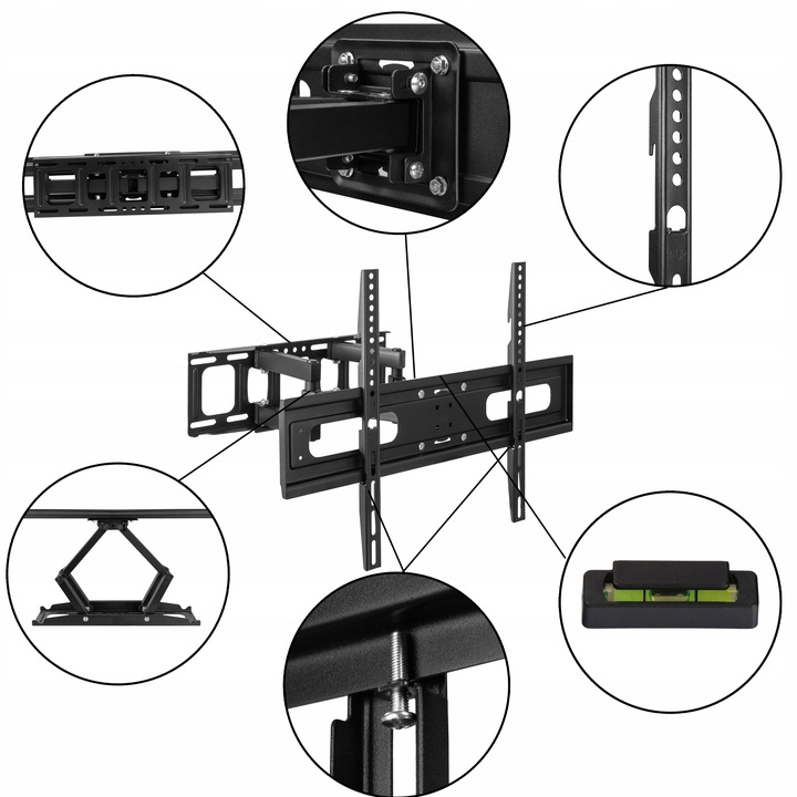 OBROTOWY UCHWYT do TELEWIZORA WIESZAK TV do 70 cali 600x400 VESA do