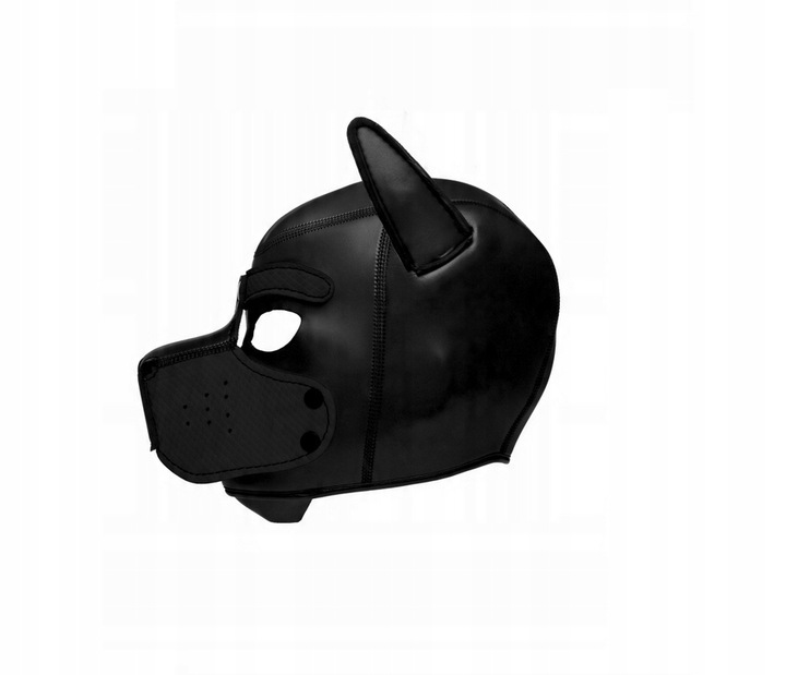 MASKA PSA BŁYSZCZĄCA, DO ZABAW KLIMACIE BDSM