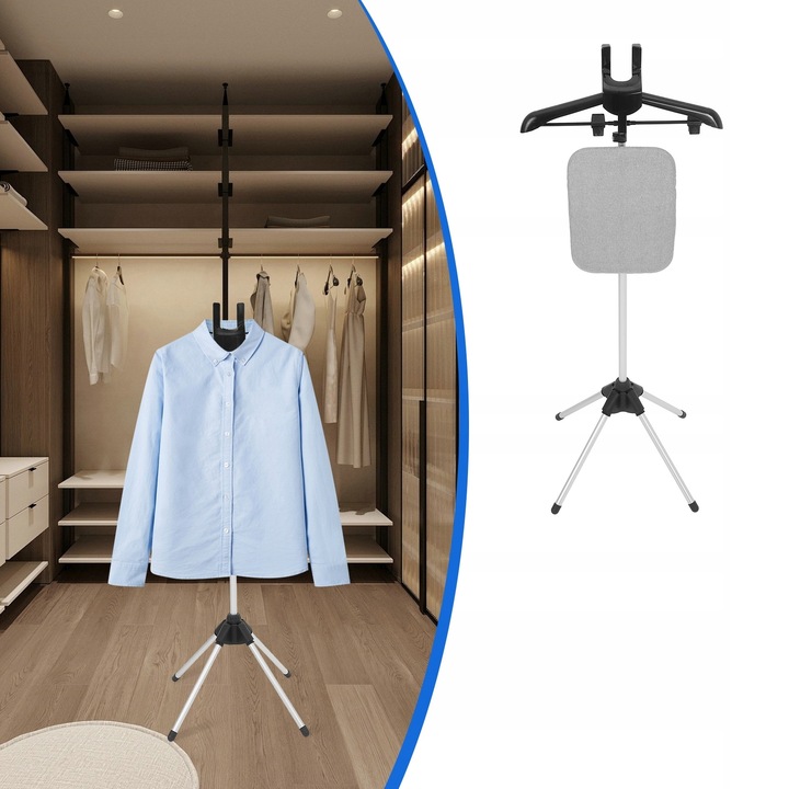 PODRĘCZNY STOJAK NA PAROWNICĘ DO UBRAŃ REGULOWANE AKCESORIA WIESZAK NA