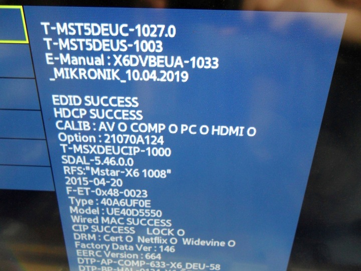 NAND 32D5500 37D5500 40D5500 46D5500 BN41-01660