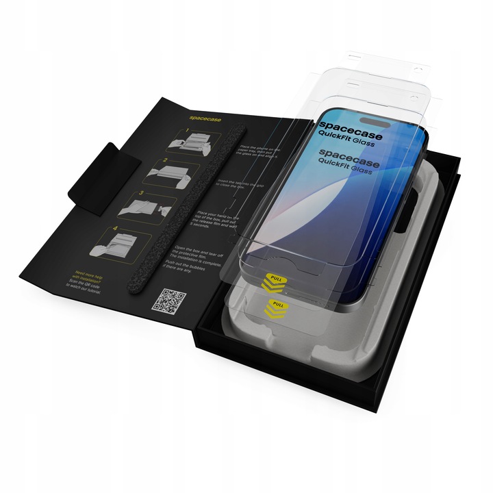 SZKŁO HARTOWANE DO IPHONE 16 PRO SZYBKA Z APLIKATOREM QUICKFIT - 2 SZTUKI