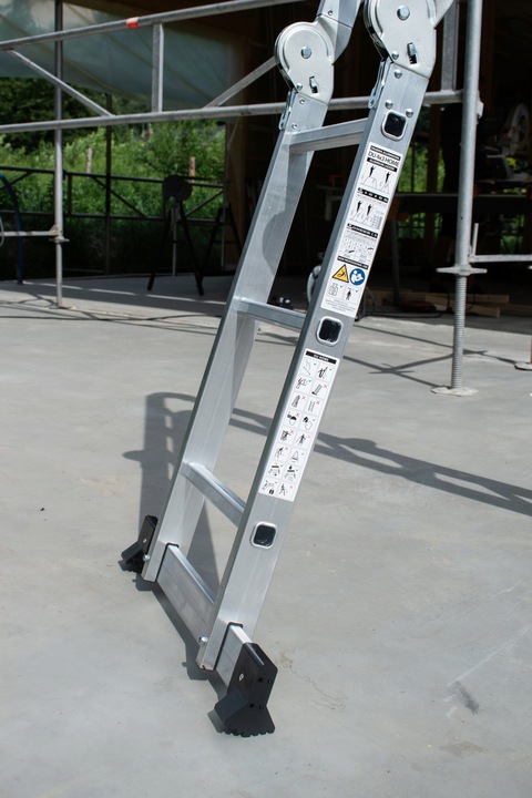 Drabina aluminiowa składana przegubowa wielofunkcyjna 4x3 + podest