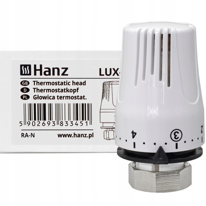 Głowica termostatyczna grzejnika kaloryfera regulator Pokrętło DANFOSS RA-N