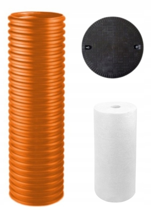 RURA KARBOWANA 315 Z POKRYWĄ + GEOWŁÓKNINA STUDNIA DRENARSKA STUDZIENKA 1MB