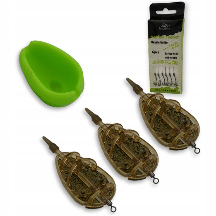 ZESTAW FEEDEROWY METHOD FEEDER WĘDKA KOŁOWROTEK PODPÓRKI PODBIERAK PRZYNĘTA