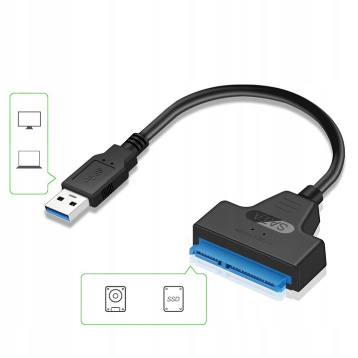 ADAPTER USB 3.0 SATA PRZEJŚCIÓWKA DO DYSKU HDD SSD