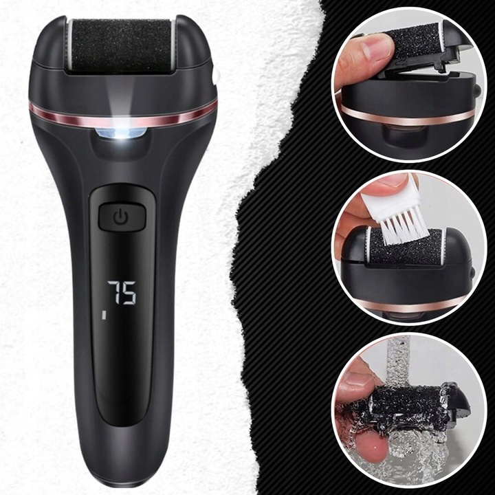 PILNIK DO STÓP MEGA ZESTAW DO PIĘT PILNICZEK ELEKTRYCZNY LED + NASADKI 15w1