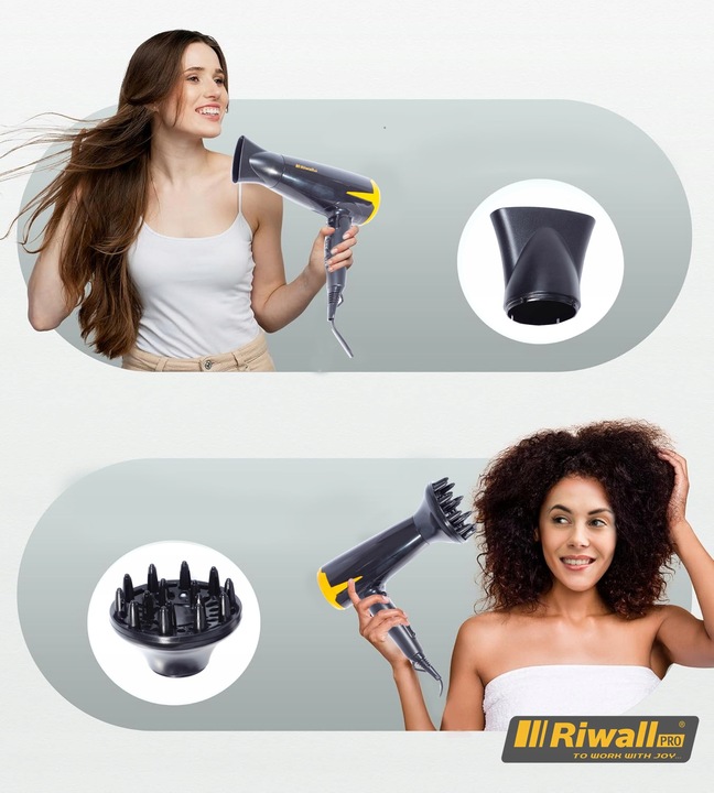 SUSZARKA DO WŁOSÓW RIWALL KINIA TURBO 90km/h +DYFUZOR +KONCETRATOR