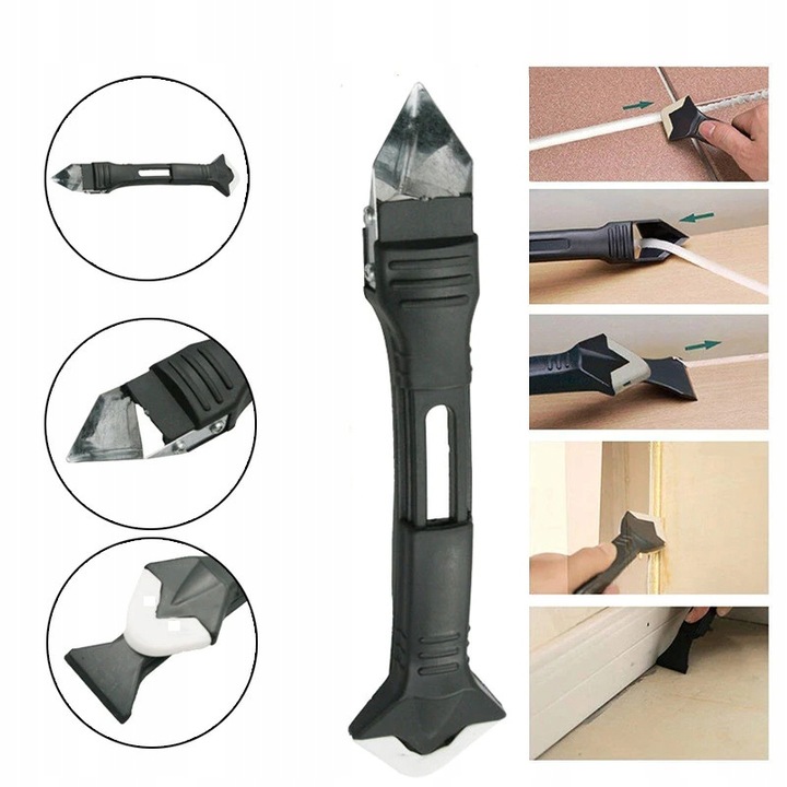 ZESTAW SZPACHELEK GUMEK KOŃCÓWEK DO SILIKONU PROFI