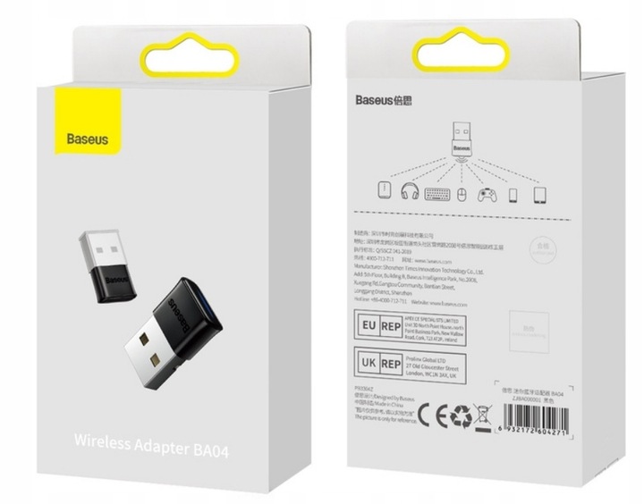 ADAPTER USB BLUETOOTH 5.1 BASEUS MINI ODBIORNIK NADAJNIK DO KOMPUTERA