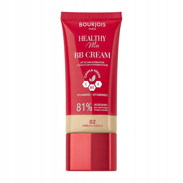 Kryjący krem do twarzy Bourjois Paris Healthy Mix BB Cream 02 Vanilla, 30ml