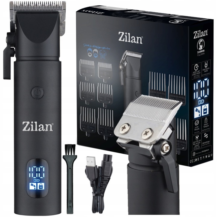 MASZYNKA DO STRZYŻENIA TRYMER DO BRODY WŁOSÓW BARBER USB ZILAN QUERA