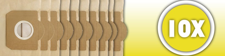 10X WORKI + FILTR DO ODKURZACZA KARCHER WD3 MV3 WD2 SE 4001 K2000 PAPIEROWE