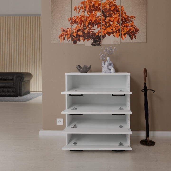 SZAFKA NA BUTY BIAŁA REGAŁ PÓŁKA STOJAK DO PRZEDPOKOJU ORGANIZER NA