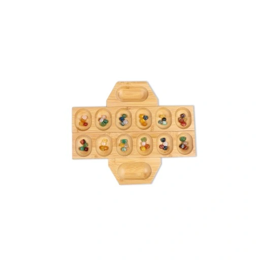 MANKALA UNIWERSALNA - DLA 2-3-4 GRACZY - DREWNIANA