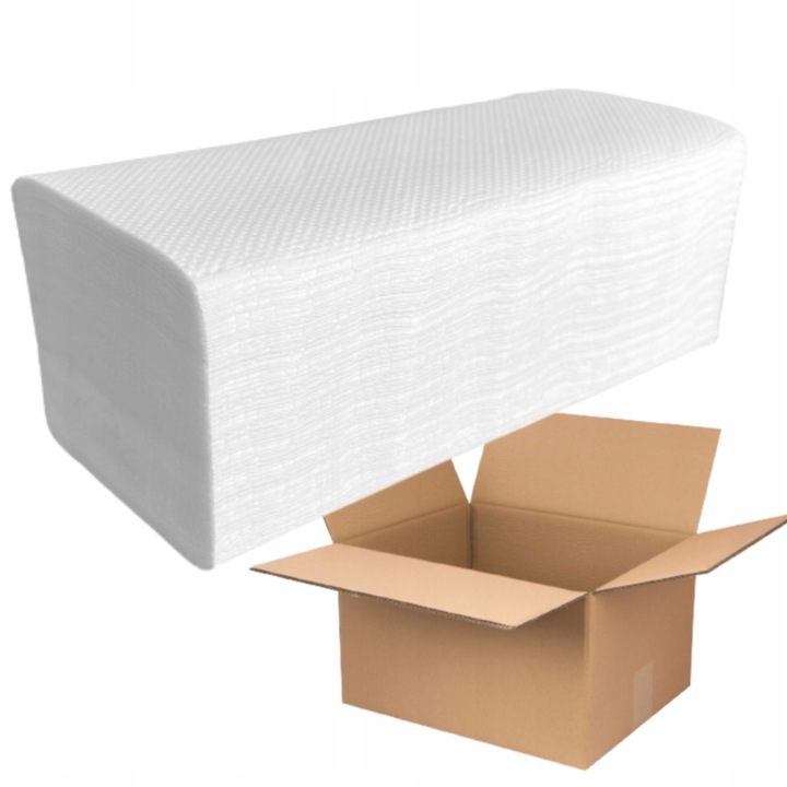 Ręcznik papierowy ZZ 3000 sztuk 100% celuloza biały 21,5x21 cm